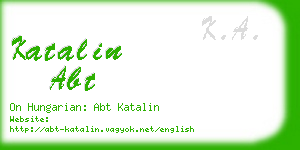 katalin abt business card